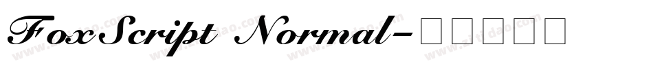 FoxScript Normal字体转换